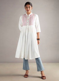 Ameera Off White Cotton Kurta