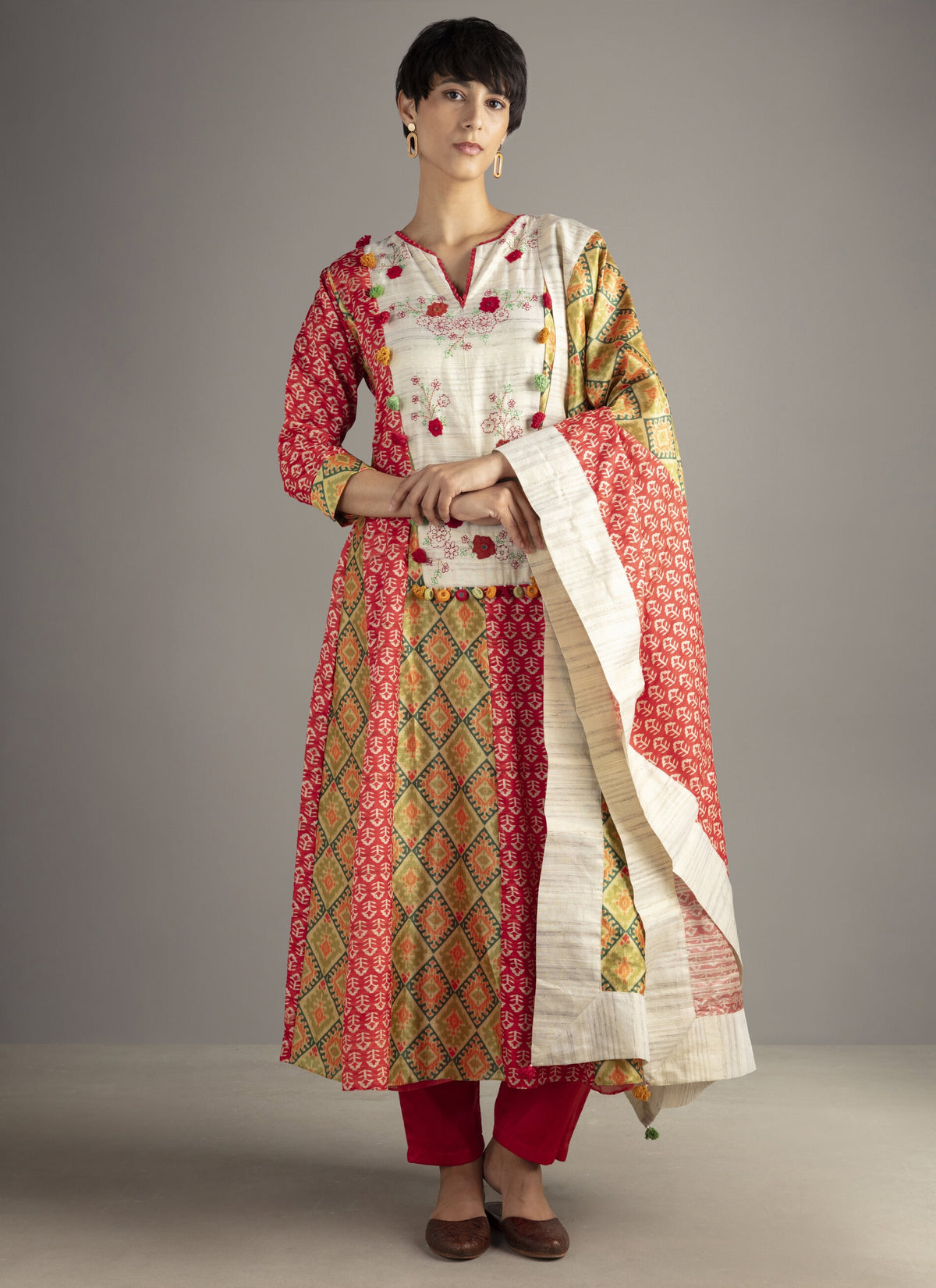 Mix fabric Kurta